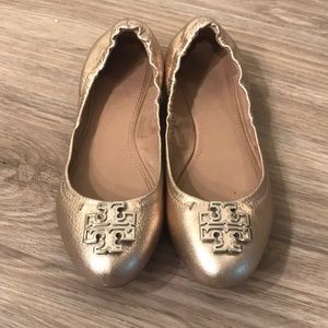 Tory Burch Reva Metallic Ballet Flat